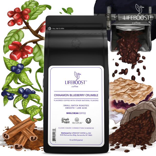 Cinnamon Blueberry Crumble - Lifeboost Coffee