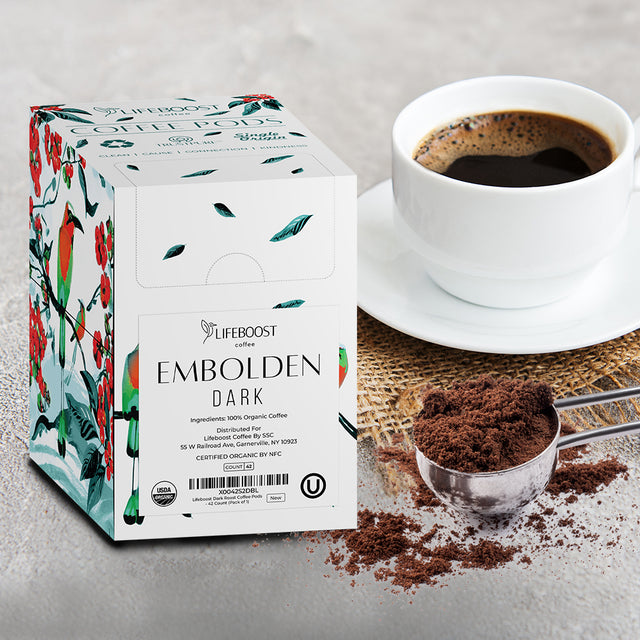 42 Count Dark Roast Coffee Pods - Lifeboost Coffee
