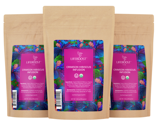 Crimson Hibiscus Infusion Tea - Lifeboost Coffee