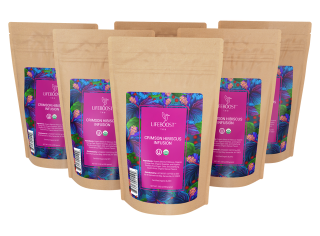 Crimson Hibiscus Infusion Tea - Lifeboost Coffee