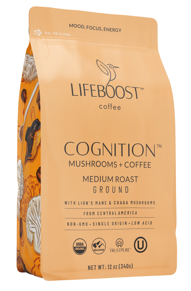 Cognition Mushroom Ground coffee - Lifeboost Coffee