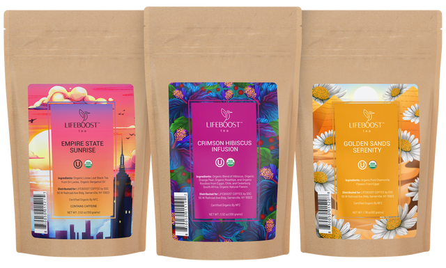 Lifeboost World Explorer Tea Trio - Lifeboost Coffee