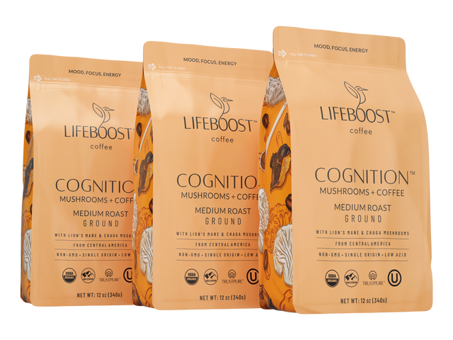 Cognition Mushroom Ground coffee - Lifeboost Coffee