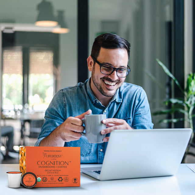 Decaf Cognition Mushroom Pods - Lifeboost Coffee