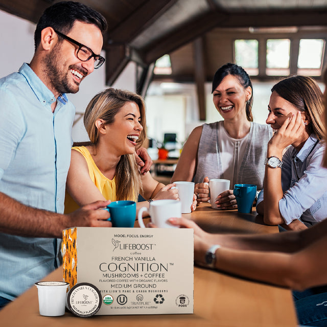 French Vanilla Mushroom Cognition Pods - Lifeboost Coffee