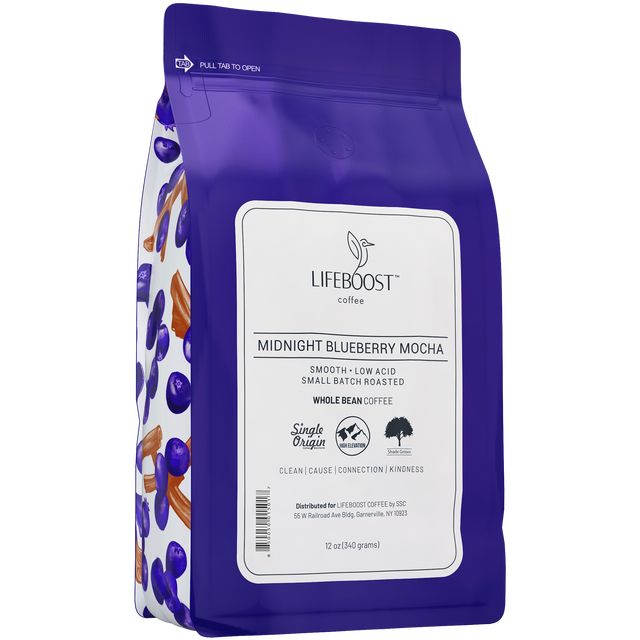 Midnight Blueberry Mocha Naturally Flavored coffee
